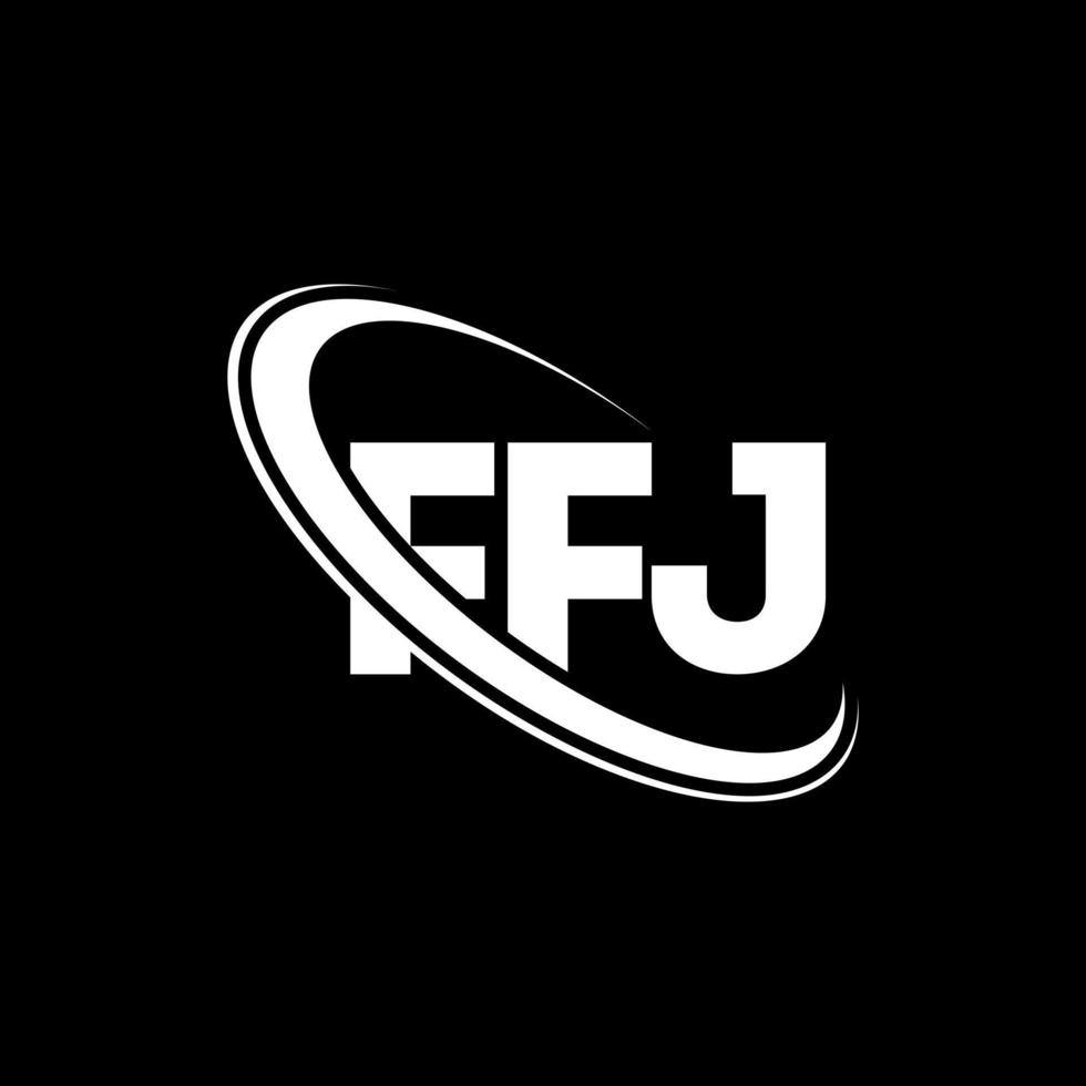 ffj-Logo. ffj brief. ffj-Buchstaben-Logo-Design. Initialen ffj-Logo verbunden mit Kreis und Monogramm-Logo in Großbuchstaben. ffj-typografie für technologie-, geschäfts- und immobilienmarke. vektor