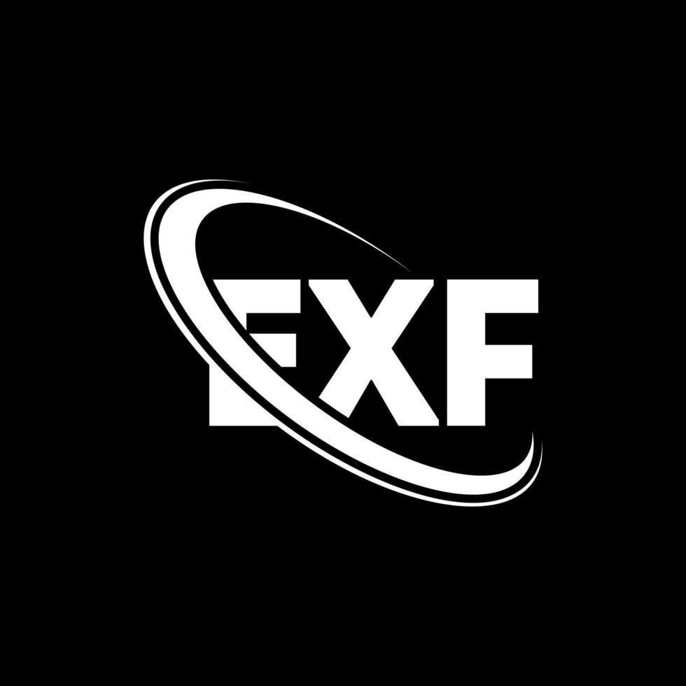 exf logotyp. exf brev. exf brev logotyp design. initialer exf logotyp länkad med cirkel och versaler monogram logotyp. exf typografi för teknik, företag och fastighetsmärke. vektor