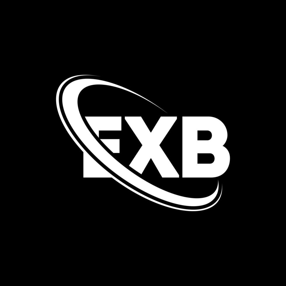 exb-Logo. Exb-Brief. exb-Brief-Logo-Design. Initialen exb-Logo verbunden mit Kreis und Monogramm-Logo in Großbuchstaben. Exb-Typografie für Technologie-, Geschäfts- und Immobilienmarken. vektor