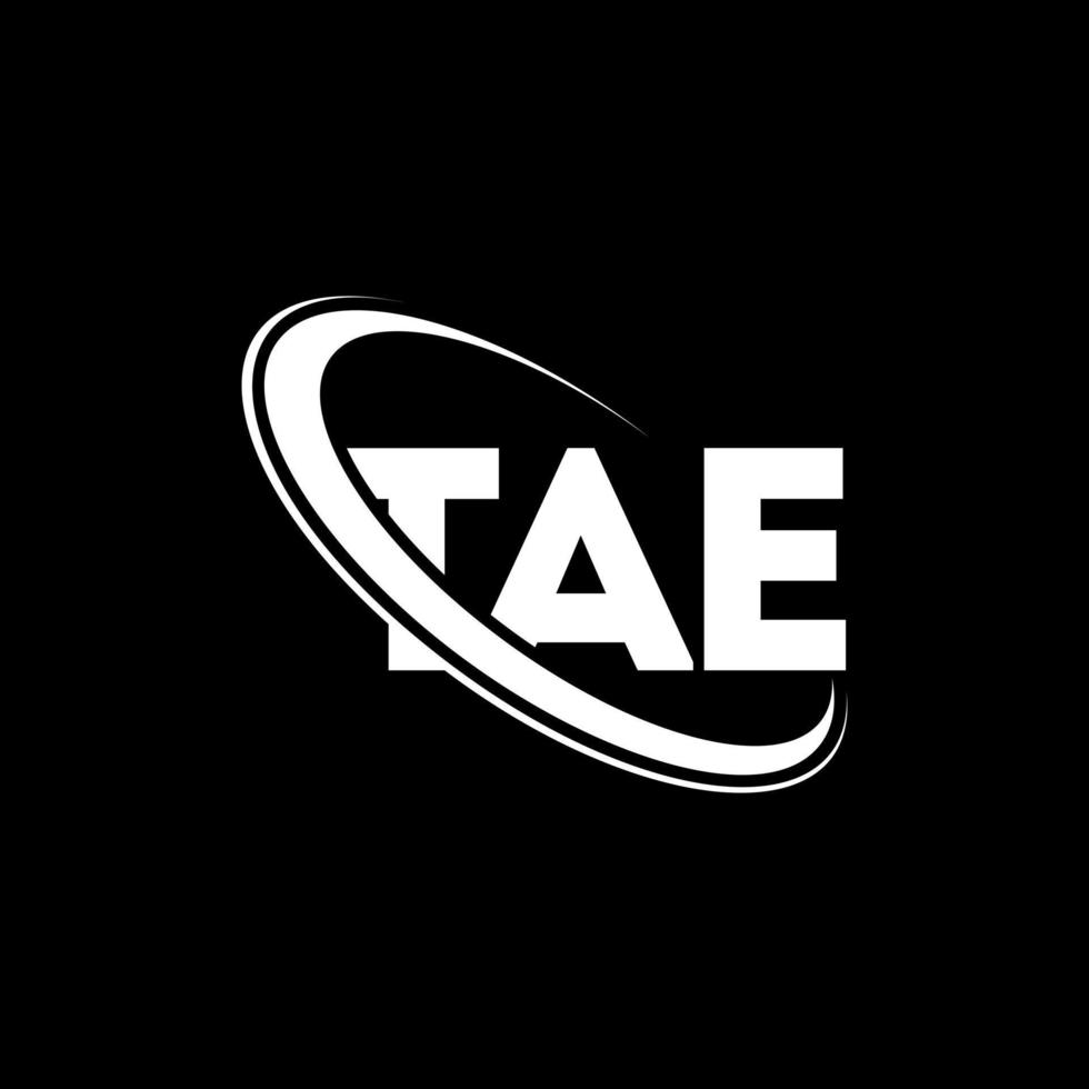 tae-Logo. tae Brief. tae-Buchstaben-Logo-Design. Initialen tae-Logo verbunden mit Kreis und Monogramm-Logo in Großbuchstaben. tae typografie für technologie, business und immobilienmarke. vektor
