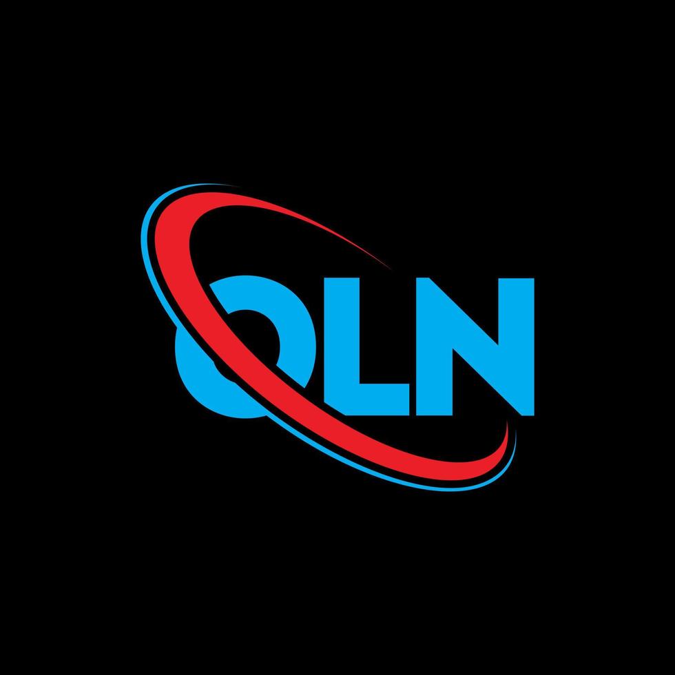 oln logotyp. oln brev. oln brev logotyp design. initialer oln logotyp länkad med cirkel och versaler monogram logotyp. oln typografi för teknik, företag och fastighetsmärke. vektor