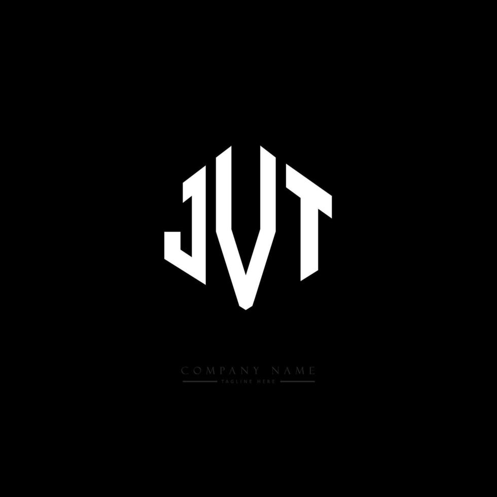 jvt-Buchstaben-Logo-Design mit Polygonform. jvt Logo-Design in Polygon- und Würfelform. jvt Sechseck-Vektor-Logo-Vorlage in weißen und schwarzen Farben. jvt-monogramm, geschäfts- und immobilienlogo. vektor