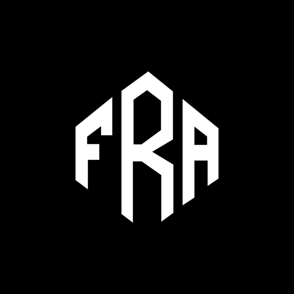 fra-Brief-Logo-Design mit Polygonform. fra Polygon- und Würfelform-Logo-Design. fra Sechseck-Vektor-Logo-Vorlage in weißen und schwarzen Farben. fra-monogramm, geschäfts- und immobilienlogo. vektor