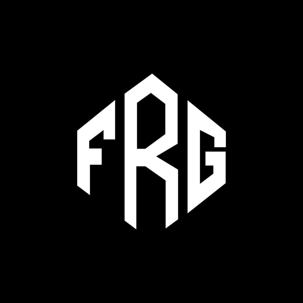 fg-Buchstaben-Logo-Design mit Polygonform. frg Polygon- und Würfelform-Logo-Design. frg Sechseck-Vektor-Logo-Vorlage in weißen und schwarzen Farben. frg monogramm, geschäfts- und immobilienlogo. vektor