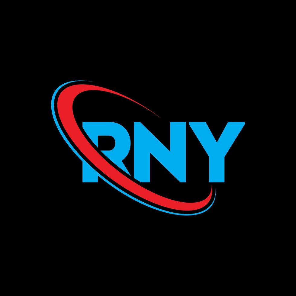 rny logotyp. rny brev. rny brev logotyp design. initialer rny logotyp länkad med cirkel och versaler monogram logotyp. rny typografi för teknik, företag och fastighetsmärke. vektor