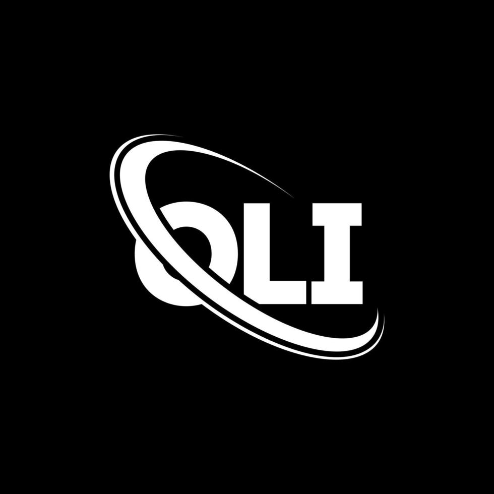 Oli-Logo. Oli-Brief. oli-Buchstaben-Logo-Design. Initialen Oli-Logo verbunden mit Kreis und Monogramm-Logo in Großbuchstaben. oli Typografie für Technologie-, Business- und Immobilienmarke. vektor