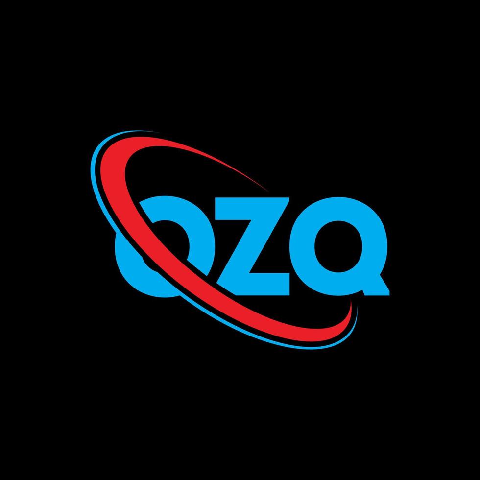 ozq-Logo. ozq Brief. ozq-Buchstaben-Logo-Design. Initialen ozq-Logo verbunden mit Kreis und Monogramm-Logo in Großbuchstaben. ozq Typografie für Technologie-, Geschäfts- und Immobilienmarke. vektor