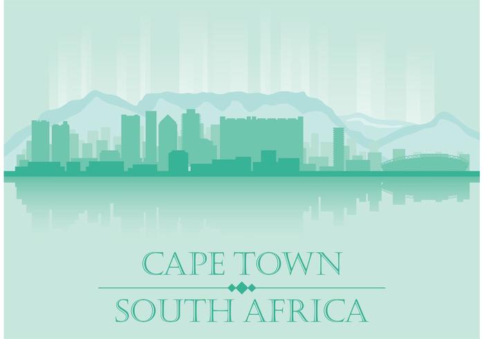 Cape town skyline vector