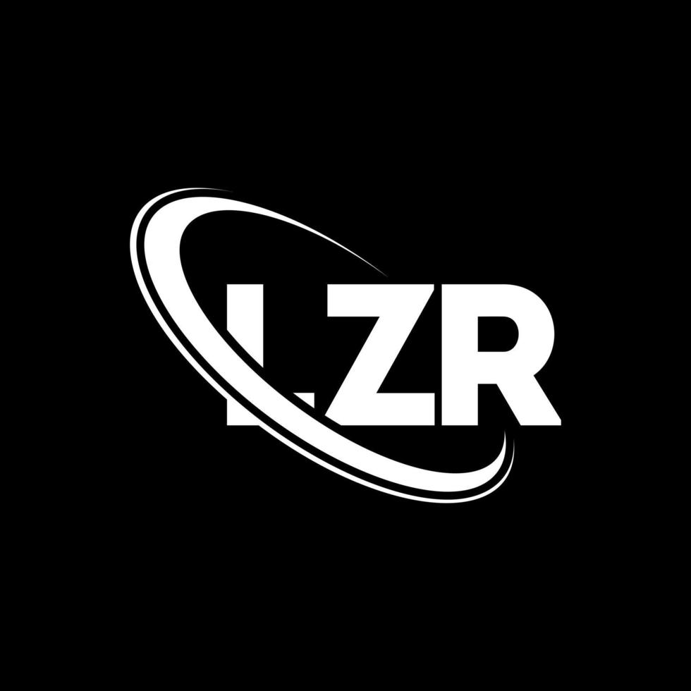 lzr logotyp. lzr brev. lzr bokstavslogotypdesign. initialer lzr logotyp länkad med cirkel och versaler monogram logotyp. lzr typografi för teknik, affärs- och fastighetsmärke. vektor