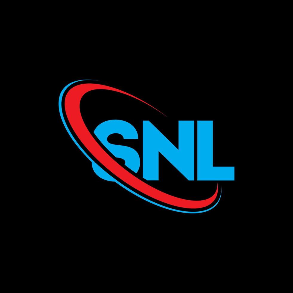 snl-Logo. snl-Brief. snl-Brief-Logo-Design. Initialen snl-Logo verbunden mit Kreis und Monogramm-Logo in Großbuchstaben. snl typografie für technologie, business und immobilienmarke. vektor