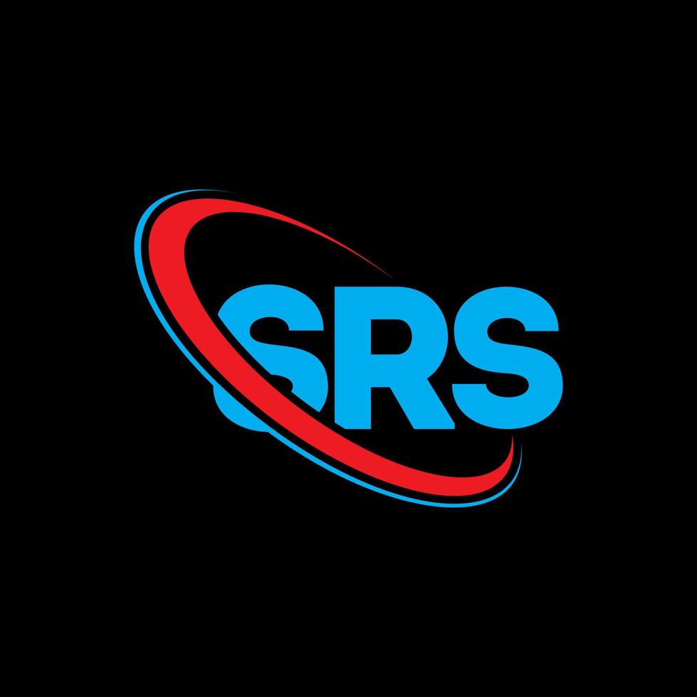 srs logotyp. srs brev. srs brev logotyp design. initialer srs logotyp länkad med cirkel och versaler monogram logotyp. srs typografi för teknik, företag och fastighetsmärke. vektor