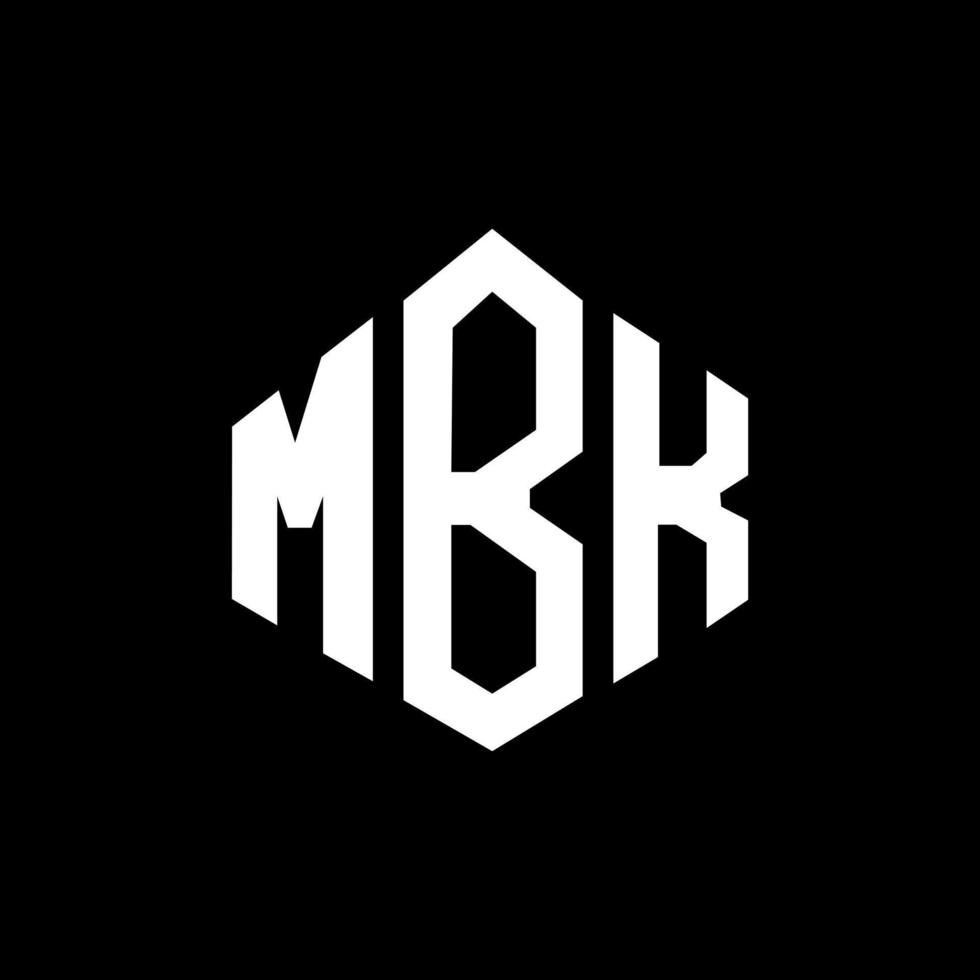 mbk-Brief-Logo-Design mit Polygonform. mbk Polygon- und Würfelform-Logo-Design. mbk Sechseck-Vektor-Logo-Vorlage in weißen und schwarzen Farben. mbk-monogramm, geschäfts- und immobilienlogo. vektor