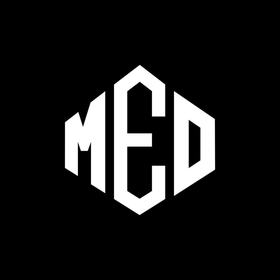 meo brev logotyp design med polygon form. meo polygon och kub form logotyp design. meo hexagon vektor logotyp mall vita och svarta färger. meo monogram, affärs- och fastighetslogotyp.