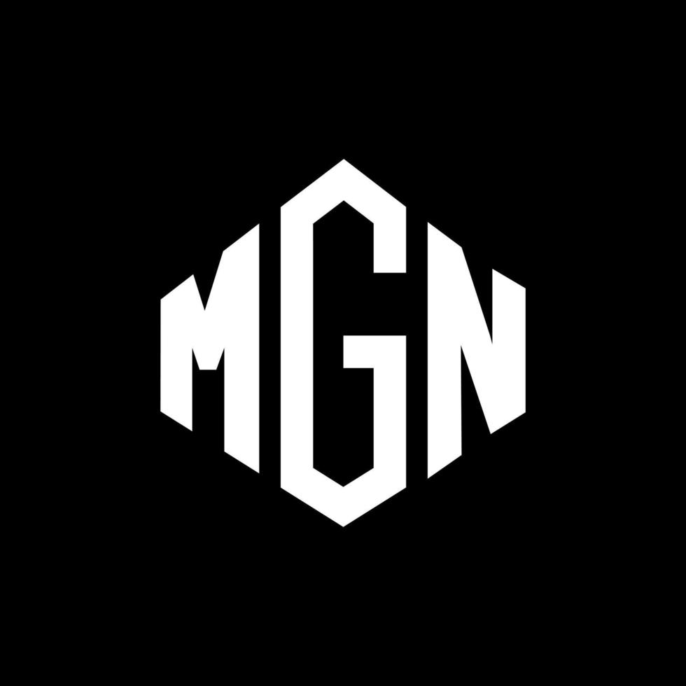 mgn brev logotyp design med polygon form. mgn polygon och kub form logotyp design. mgn hexagon vektor logotyp mall vita och svarta färger. mgn monogram, affärs- och fastighetslogotyp.