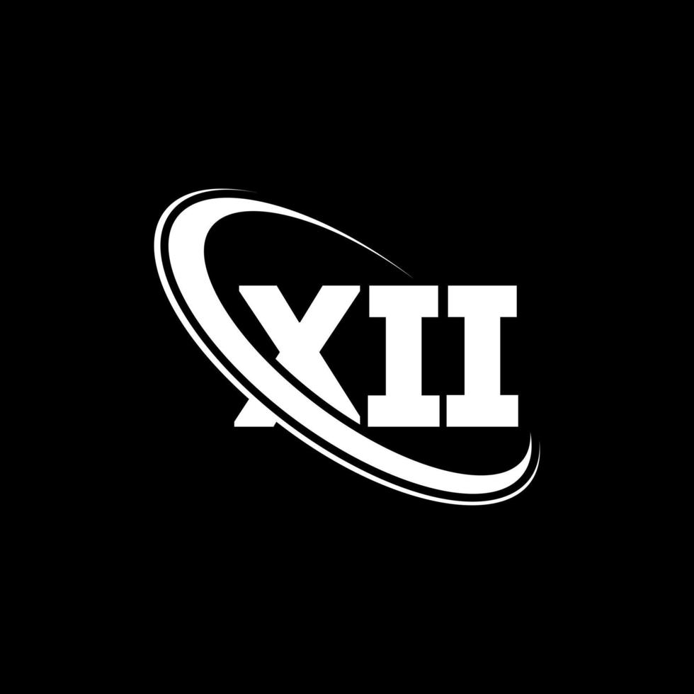 xii logotyp. xii brev. xii bokstavslogotypdesign. initialer xii logotyp länkad med cirkel och versaler monogram logotyp. xii typografi för teknik, affärs- och fastighetsmärke. vektor