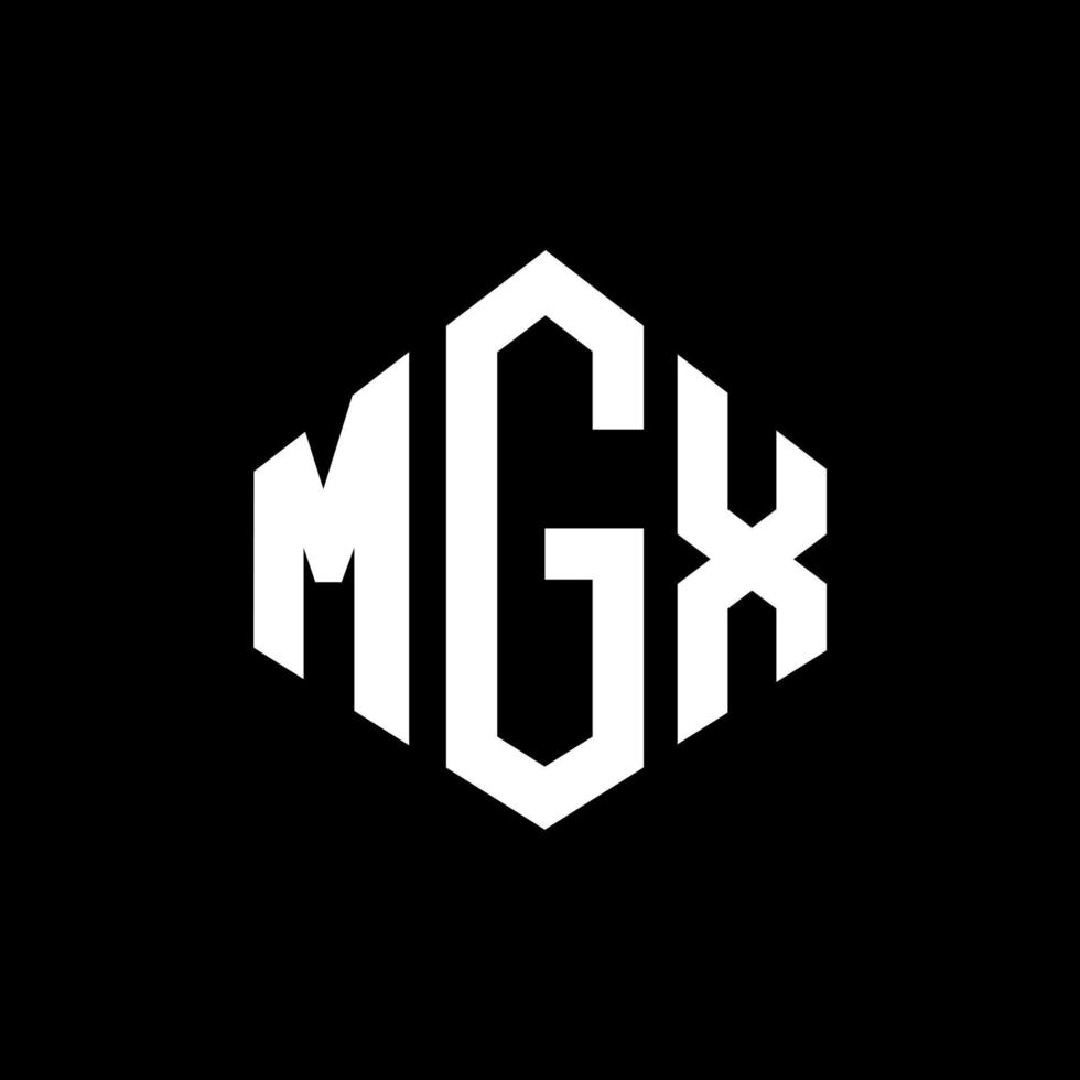 mgx bokstavslogotypdesign med polygonform. mgx polygon och kubform logotypdesign. mgx hexagon vektor logotyp mall vita och svarta färger. mgx monogram, affärs- och fastighetslogotyp.