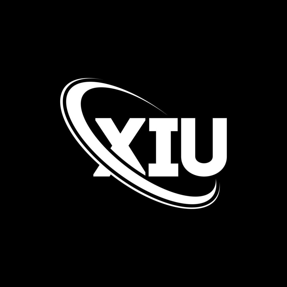 xiu logotyp. xiu brev. xiu bokstavs logotypdesign. initialer xiu logotyp länkad med cirkel och versaler monogram logotyp. xiu typografi för teknik, affärs- och fastighetsmärke. vektor