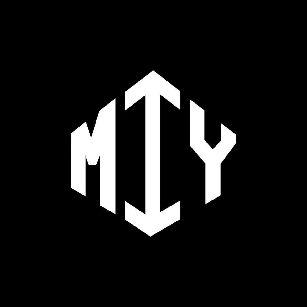 miy-Buchstaben-Logo-Design mit Polygonform. miy Polygon- und Würfelform-Logo-Design. miy Sechseck-Vektor-Logo-Vorlage in weißen und schwarzen Farben. miy monogramm, geschäfts- und immobilienlogo. vektor