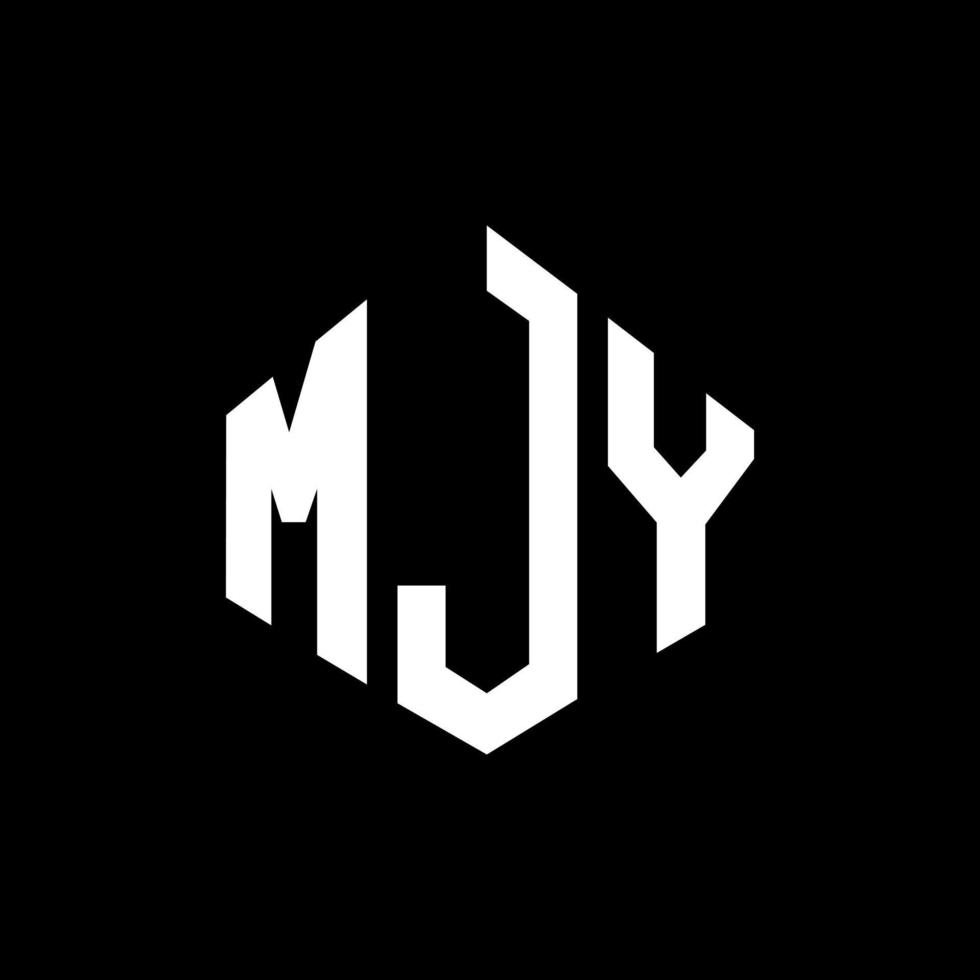 mjy bokstavslogotypdesign med polygonform. mjy polygon och kubform logotypdesign. mjy hexagon vektor logotyp mall vita och svarta färger. mjy monogram, affärs- och fastighetslogotyp.