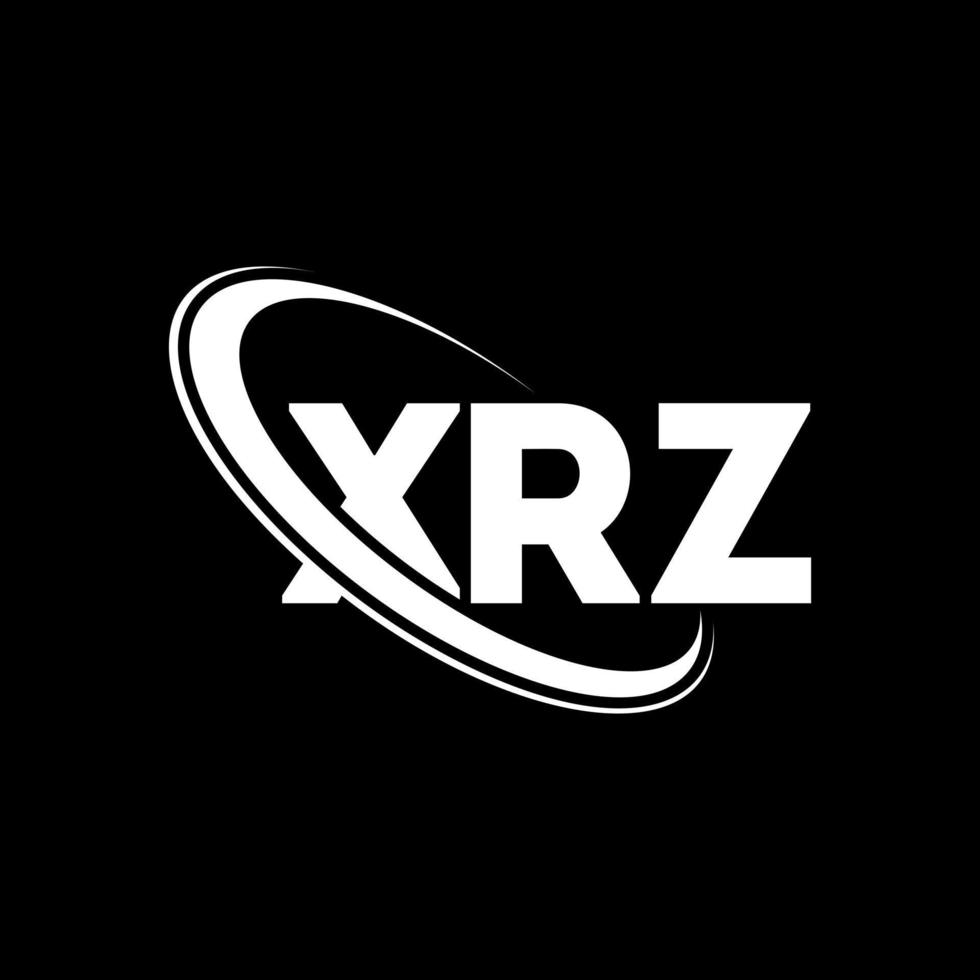 xrz-Logo. xrz-Brief. xrz-Brief-Logo-Design. xrz-Logo mit den Initialen, verbunden mit einem Kreis und einem Monogramm-Logo in Großbuchstaben. xrz-typografie für technologie-, geschäfts- und immobilienmarke. vektor