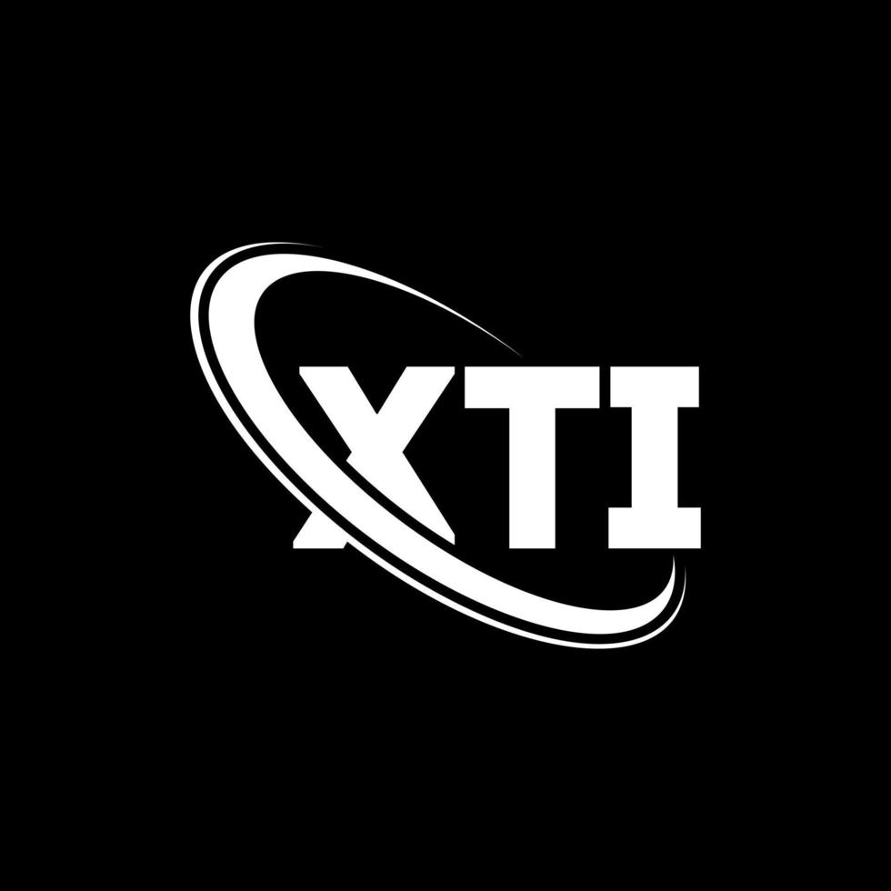 xti logotyp. xti bokstav. xti bokstavslogotypdesign. initialer xti logotyp länkad med cirkel och versaler monogram logotyp. xti typografi för teknik, företag och fastighetsmärke. vektor