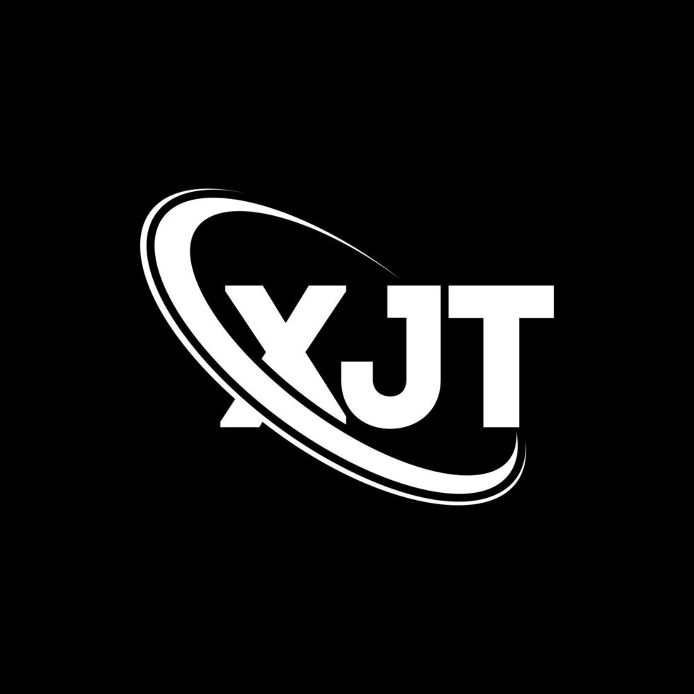 xjt logotyp. xjt bokstav. xjt bokstavslogotypdesign. initialer xjt logotyp länkad med cirkel och versaler monogram logotyp. xjt typografi för teknik, företag och fastighetsmärke. vektor