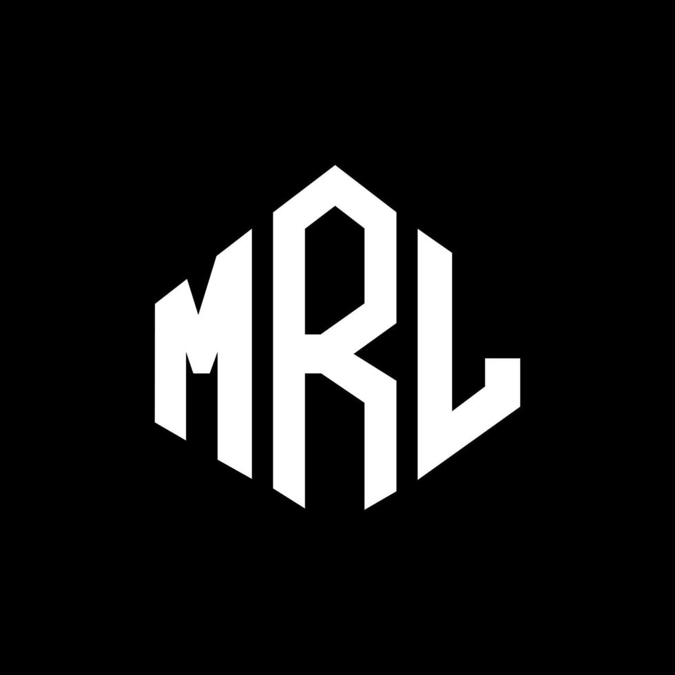 mrl letter logotyp design med polygon form. mrl polygon och kubform logotypdesign. mrl hexagon vektor logotyp mall vita och svarta färger. mrl monogram, affärs- och fastighetslogotyp.