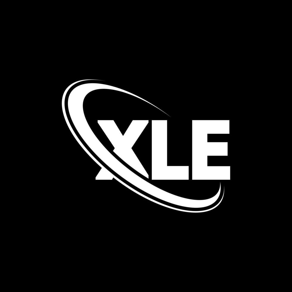 xle logotyp. xle bokstav. xle bokstavslogotypdesign. initialer xle logotyp länkad med cirkel och versaler monogram logotyp. xle typografi för teknik, företag och fastighetsmärke. vektor