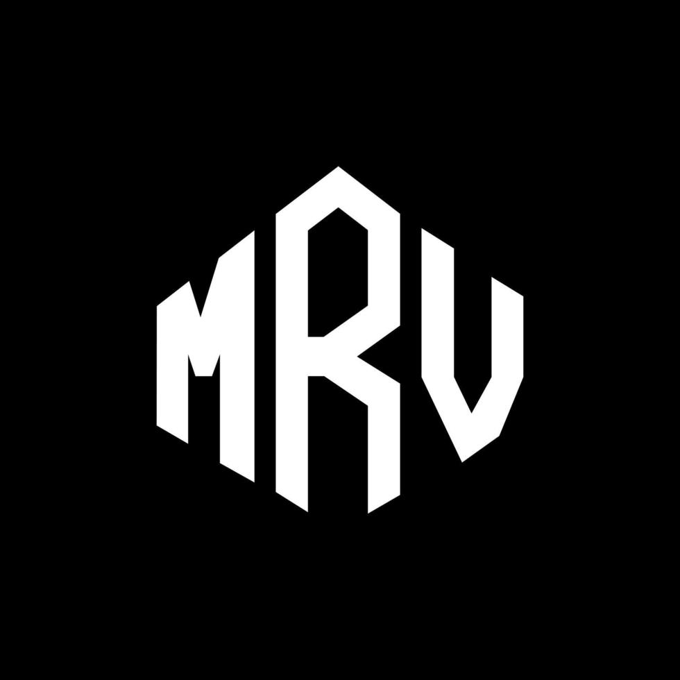 mrv-Buchstaben-Logo-Design mit Polygonform. mrv Polygon- und Würfelform-Logo-Design. mrv Sechseck-Vektor-Logo-Vorlage in weißen und schwarzen Farben. mrv-monogramm, geschäfts- und immobilienlogo. vektor