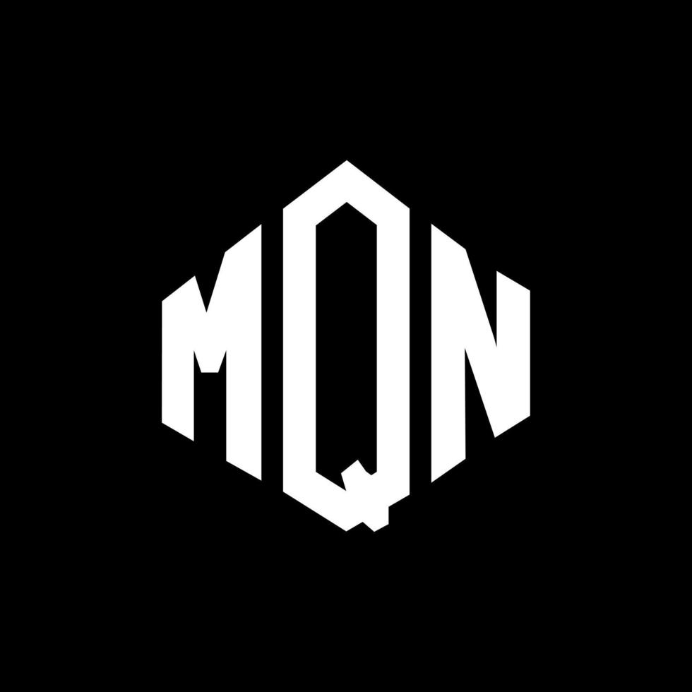 mqn bokstavslogotypdesign med polygonform. mqn polygon och kubform logotypdesign. mqn hexagon vektor logotyp mall vita och svarta färger. mqn monogram, affärs- och fastighetslogotyp.