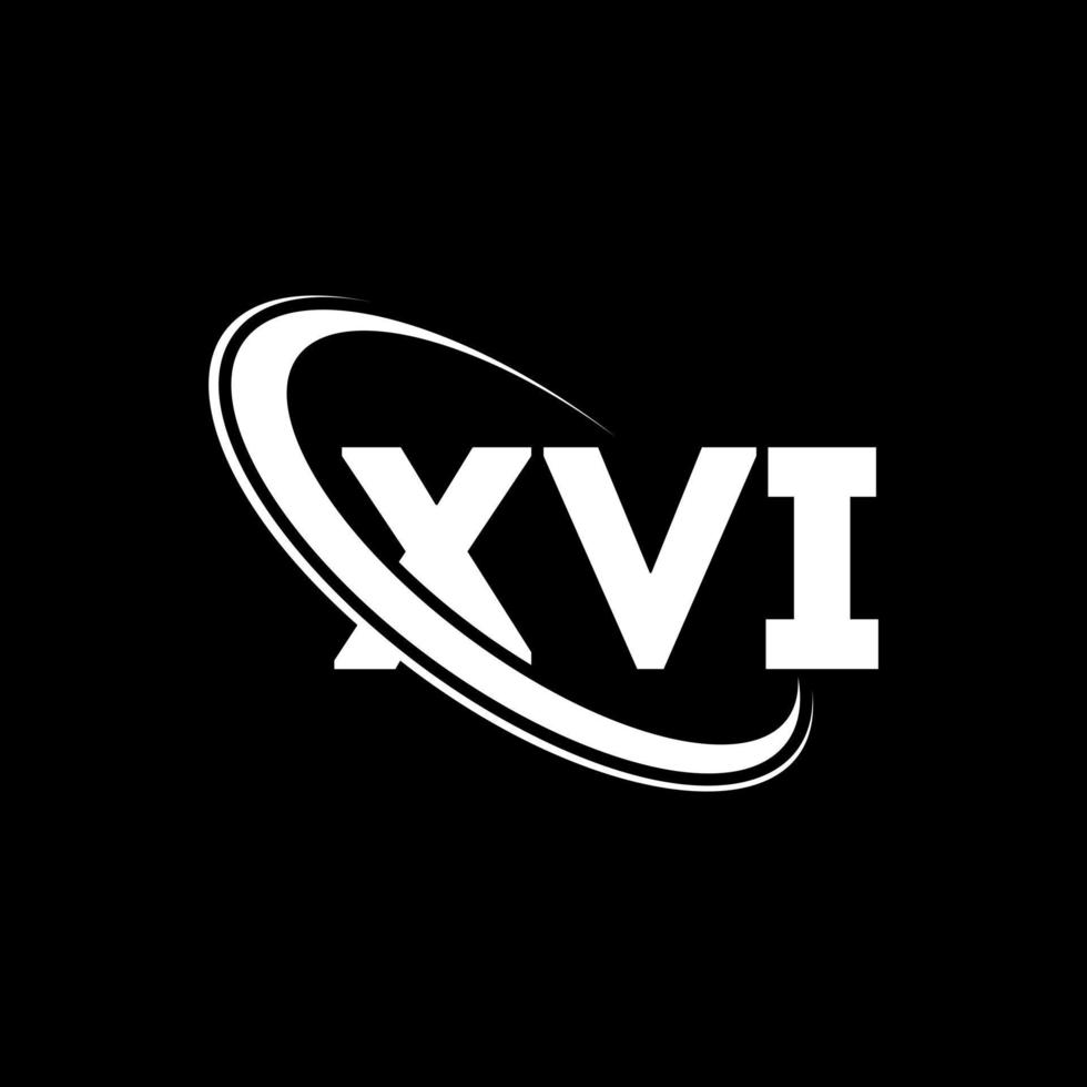 xvi logotyp. xvi brev. xvi bokstavslogotypdesign. initialer xvi logotyp länkad med cirkel och versaler monogram logotyp. xvi typografi för teknik, affärs- och fastighetsvarumärke. vektor