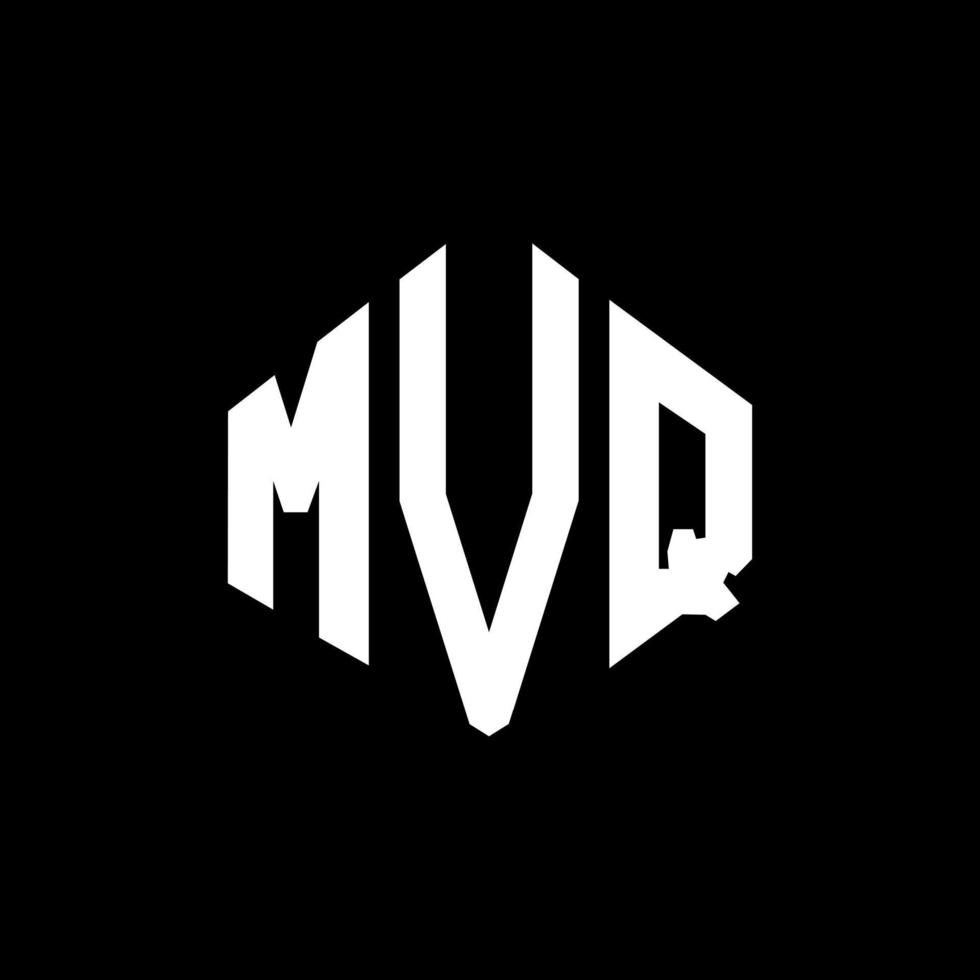 mvq-Buchstaben-Logo-Design mit Polygonform. mvq Logo-Design in Polygon- und Würfelform. mvq Sechseck-Vektor-Logo-Vorlage in weißen und schwarzen Farben. mvq-Monogramm, Geschäfts- und Immobilienlogo. vektor