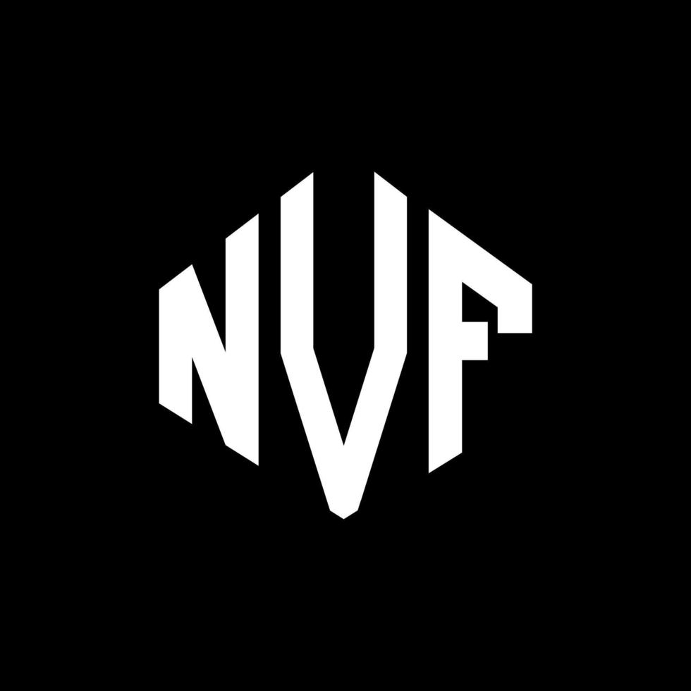 nvf-Buchstaben-Logo-Design mit Polygonform. nvf Polygon- und Würfelform-Logo-Design. nvf Sechseck-Vektor-Logo-Vorlage in weißen und schwarzen Farben. NVF-Monogramm, Geschäfts- und Immobilienlogo. vektor