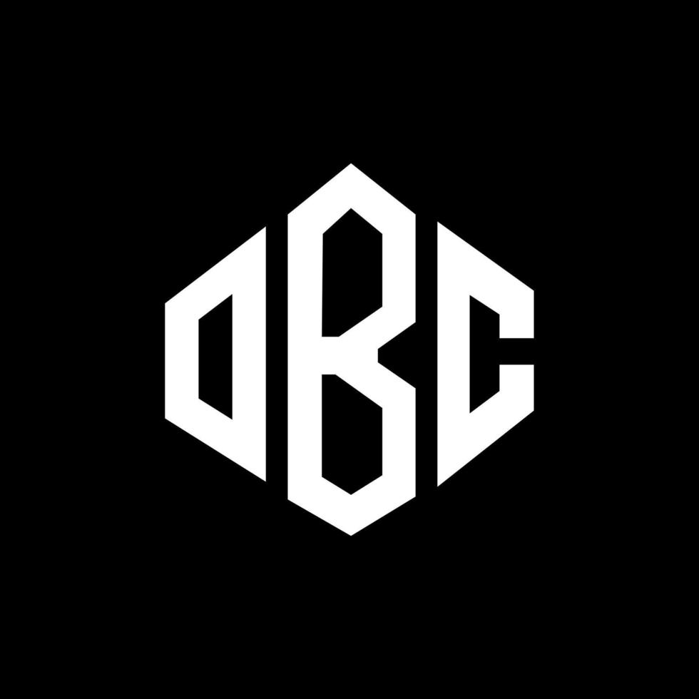 obc-Buchstaben-Logo-Design mit Polygonform. obc-polygon- und würfelform-logo-design. Obc Sechseck-Vektor-Logo-Vorlage in weißen und schwarzen Farben. Obc-Monogramm, Geschäfts- und Immobilienlogo. vektor