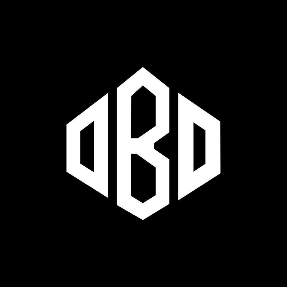 obo brev logotyp design med polygon form. obo polygon och kub form logotyp design. obo hexagon vektor logotyp mall vita och svarta färger. obo monogram, affärs- och fastighetslogotyp.