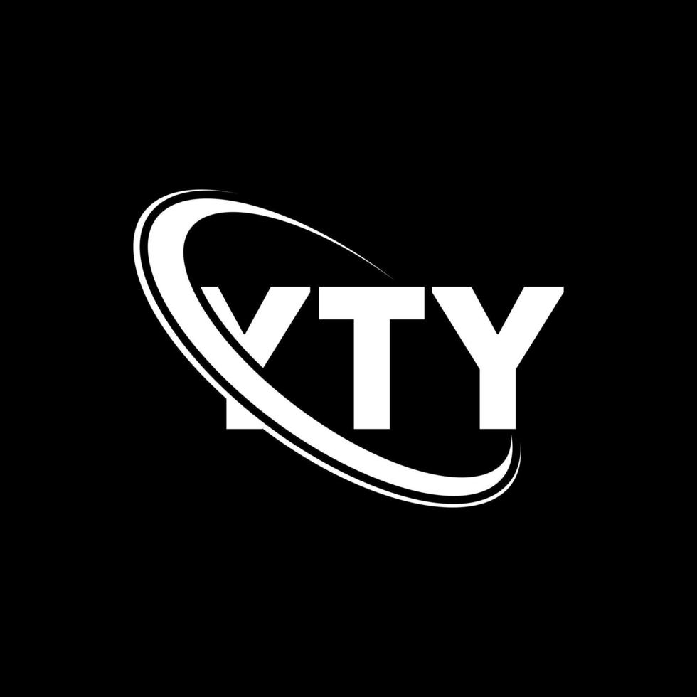 yty logotyp. yty brev. yty bokstavslogotypdesign. initialer yty logotyp länkad med cirkel och versaler monogram logotyp. yty typografi för teknik, företag och fastighetsmärke. vektor