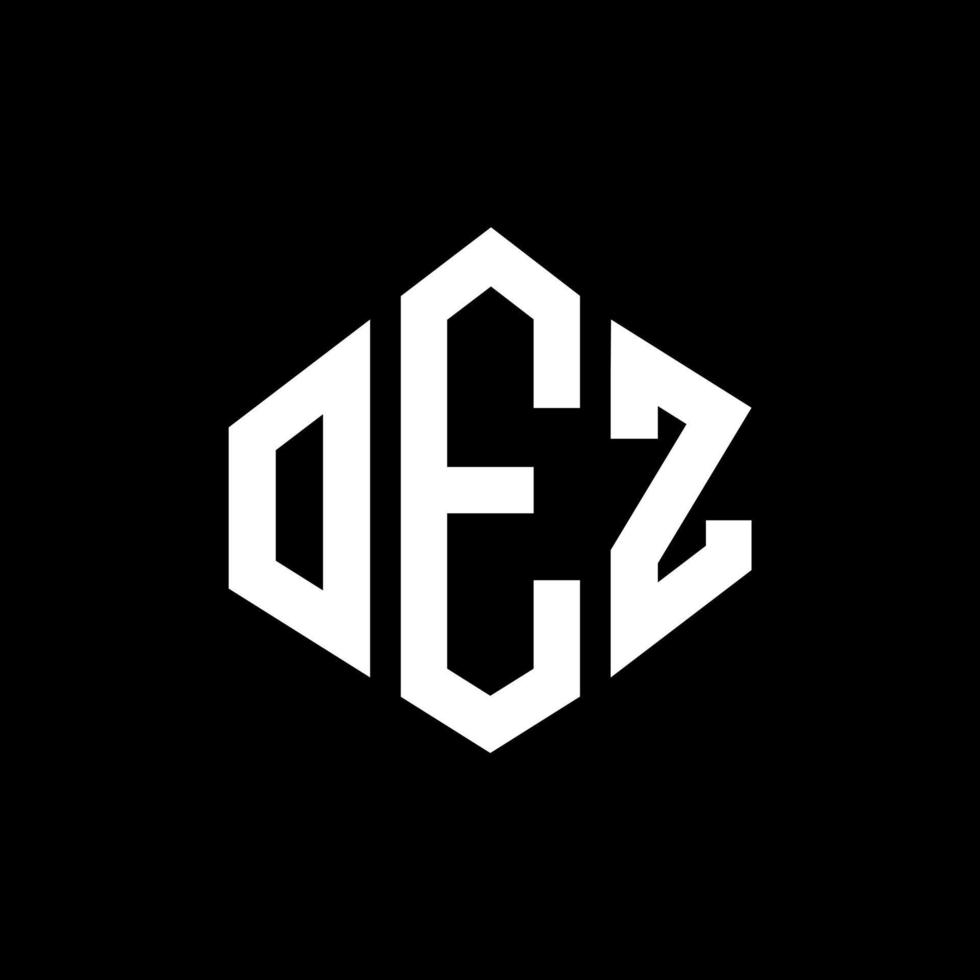 oez-Buchstaben-Logo-Design mit Polygonform. oez-polygon- und würfelform-logo-design. oez Sechseck-Vektor-Logo-Vorlage in weißen und schwarzen Farben. oez-monogramm, geschäfts- und immobilienlogo. vektor