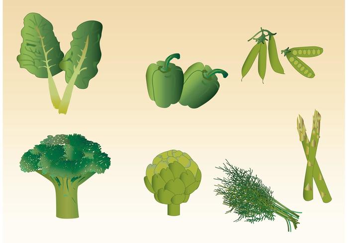 Gröna grönsaksvektorer vektor