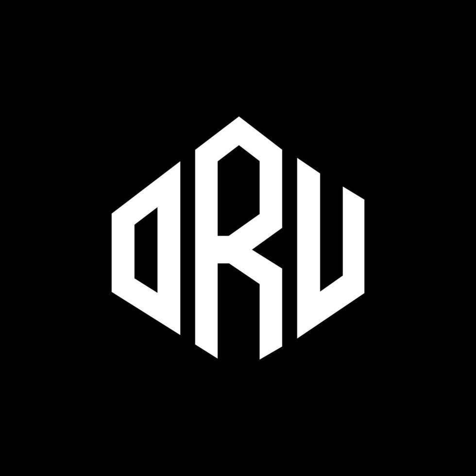 oru-Buchstaben-Logo-Design mit Polygonform. oru Polygon- und Würfelform-Logo-Design. Oru Sechseck-Vektor-Logo-Vorlage in weißen und schwarzen Farben. oru-Monogramm, Geschäfts- und Immobilienlogo. vektor