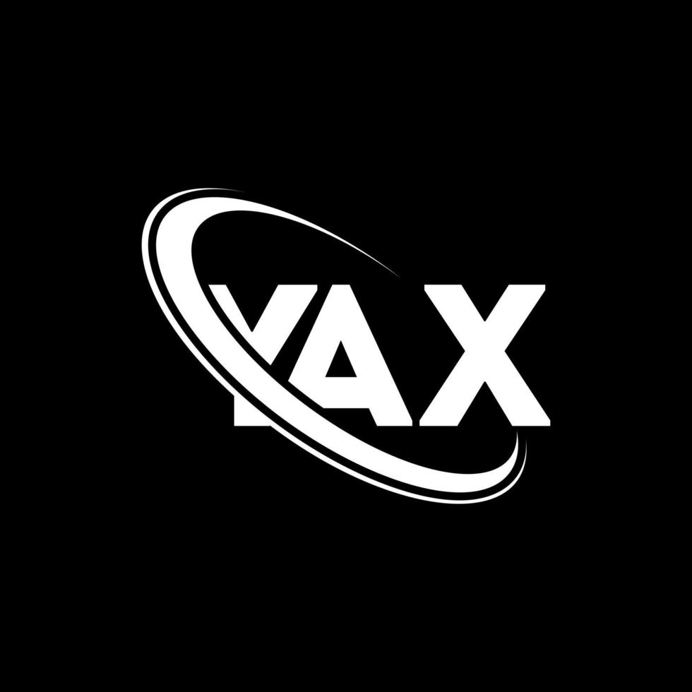 Yax-Logo. Yax-Brief. Yax-Brief-Logo-Design. Initialen Yax-Logo, verbunden mit Kreis und Monogramm-Logo in Großbuchstaben. yax-typografie für technologie-, geschäfts- und immobilienmarke. vektor