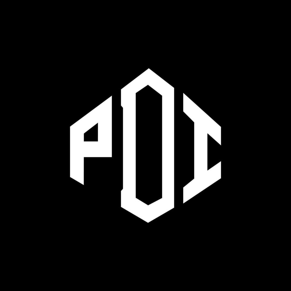 pdi bokstavslogotypdesign med polygonform. pdi polygon och kubform logotypdesign. pdi hexagon vektor logotyp mall vita och svarta färger. pdi-monogram, affärs- och fastighetslogotyp.