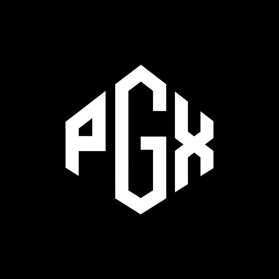 pgx-Buchstaben-Logo-Design mit Polygonform. pgx-polygon- und würfelform-logo-design. pgx Sechseck-Vektor-Logo-Vorlage in weißen und schwarzen Farben. pgx-monogramm, geschäfts- und immobilienlogo. vektor
