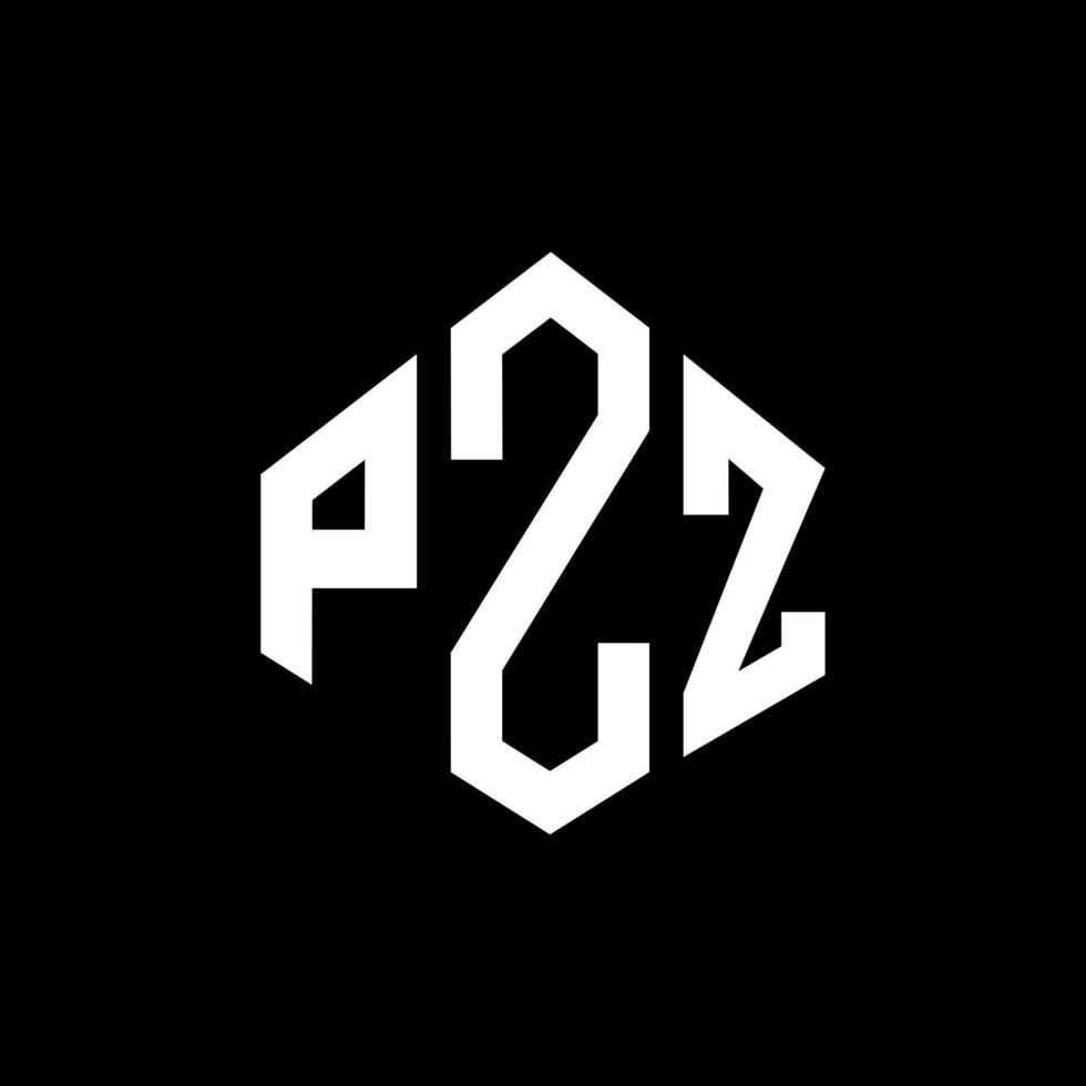 pzz-Buchstaben-Logo-Design mit Polygonform. pzz-polygon- und würfelform-logo-design. Pzz Sechseck-Vektor-Logo-Vorlage in weißen und schwarzen Farben. pzz-monogramm, geschäfts- und immobilienlogo. vektor