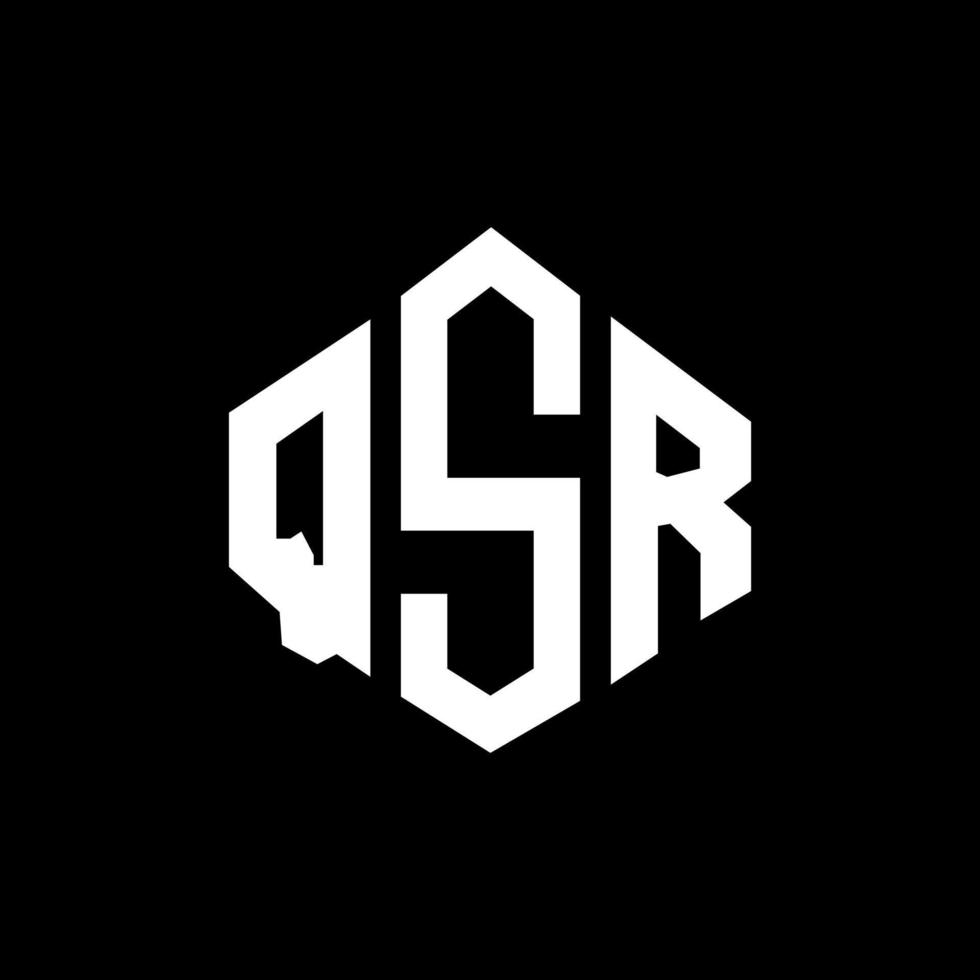 qsr-Buchstaben-Logo-Design mit Polygonform. QSR-Polygon- und Würfelform-Logo-Design. qsr Hexagon-Vektor-Logo-Vorlage in weißen und schwarzen Farben. qsr-monogramm, geschäfts- und immobilienlogo. vektor