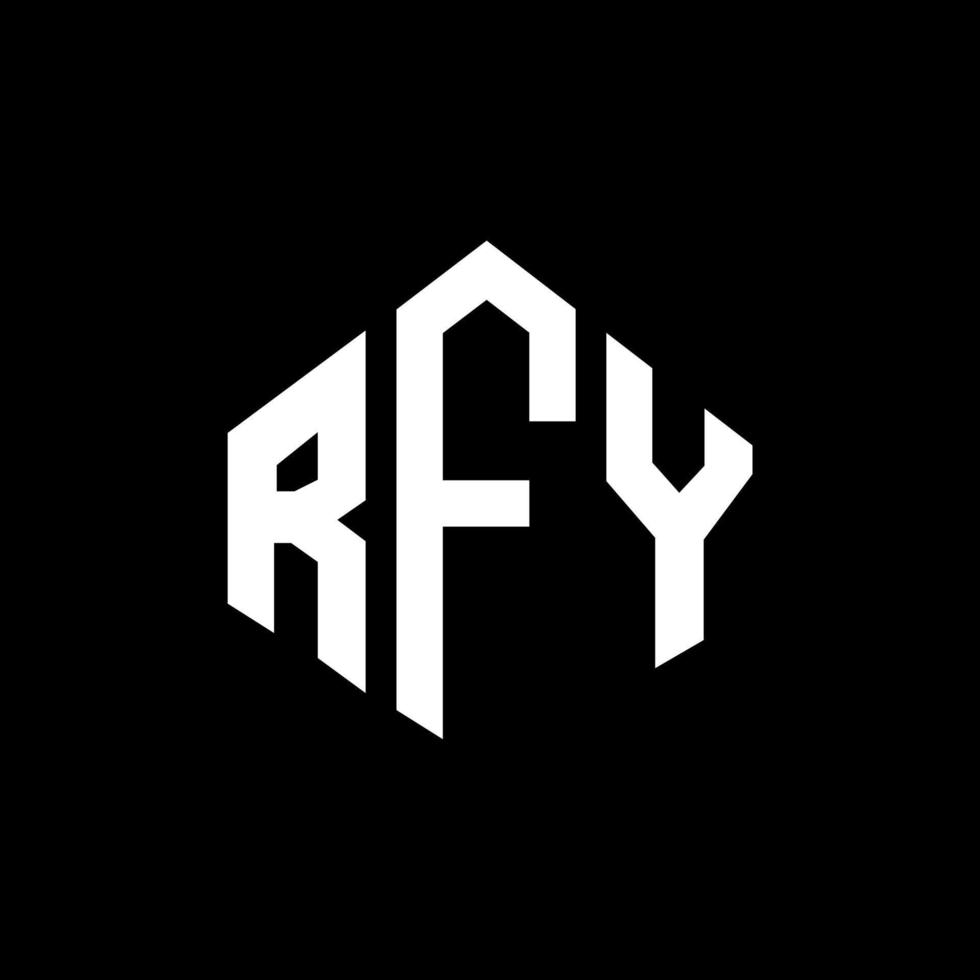 rfy-Buchstaben-Logo-Design mit Polygonform. rfy-polygon- und würfelform-logo-design. rfy Sechseck-Vektor-Logo-Vorlage in weißen und schwarzen Farben. rfy-monogramm, geschäfts- und immobilienlogo. vektor