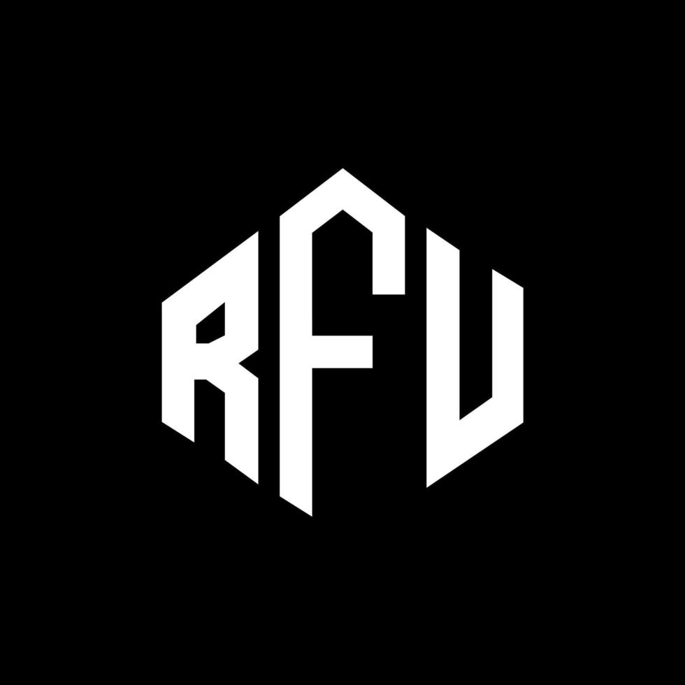 rfu-Buchstaben-Logo-Design mit Polygonform. rfu-polygon- und würfelform-logo-design. rfu Sechseck-Vektor-Logo-Vorlage in weißen und schwarzen Farben. rfu-monogramm, geschäfts- und immobilienlogo. vektor