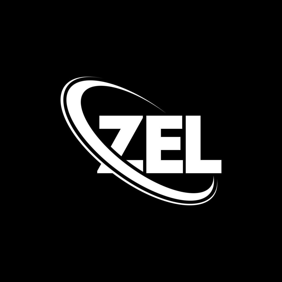 zel logotyp. zel bokstav. zel bokstavslogotypdesign. initialer zel logotyp länkad med cirkel och versaler monogram logotyp. zel typografi för teknik, affärs- och fastighetsmärke. vektor