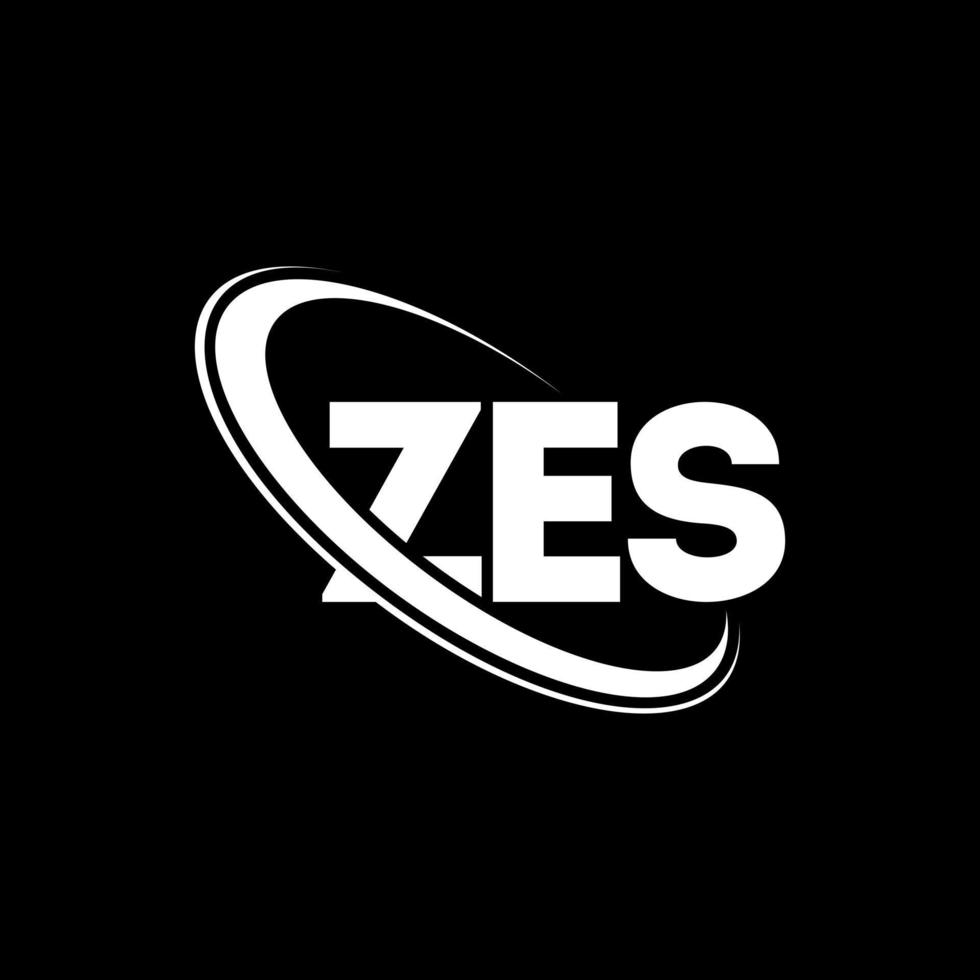zes logotyp. zes bokstav. zes bokstavslogotypdesign. initialer zes logotyp länkad med cirkel och versaler monogram logotyp. zes typografi för teknik, affärs- och fastighetsmärke. vektor