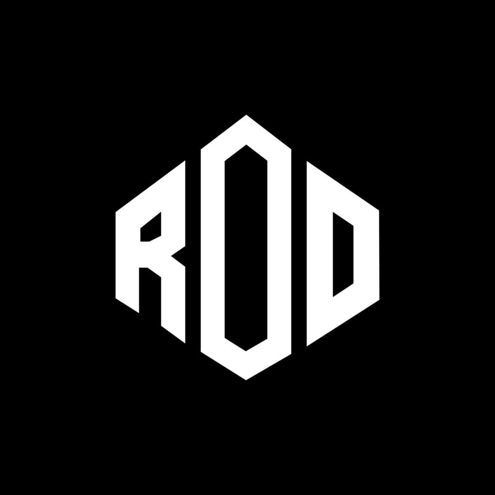 Roo-Buchstaben-Logo-Design mit Polygonform. Roo-Polygon- und Würfelform-Logo-Design. Roo Sechseck-Vektor-Logo-Vorlage in weißen und schwarzen Farben. Roo-Monogramm, Geschäfts- und Immobilienlogo. vektor