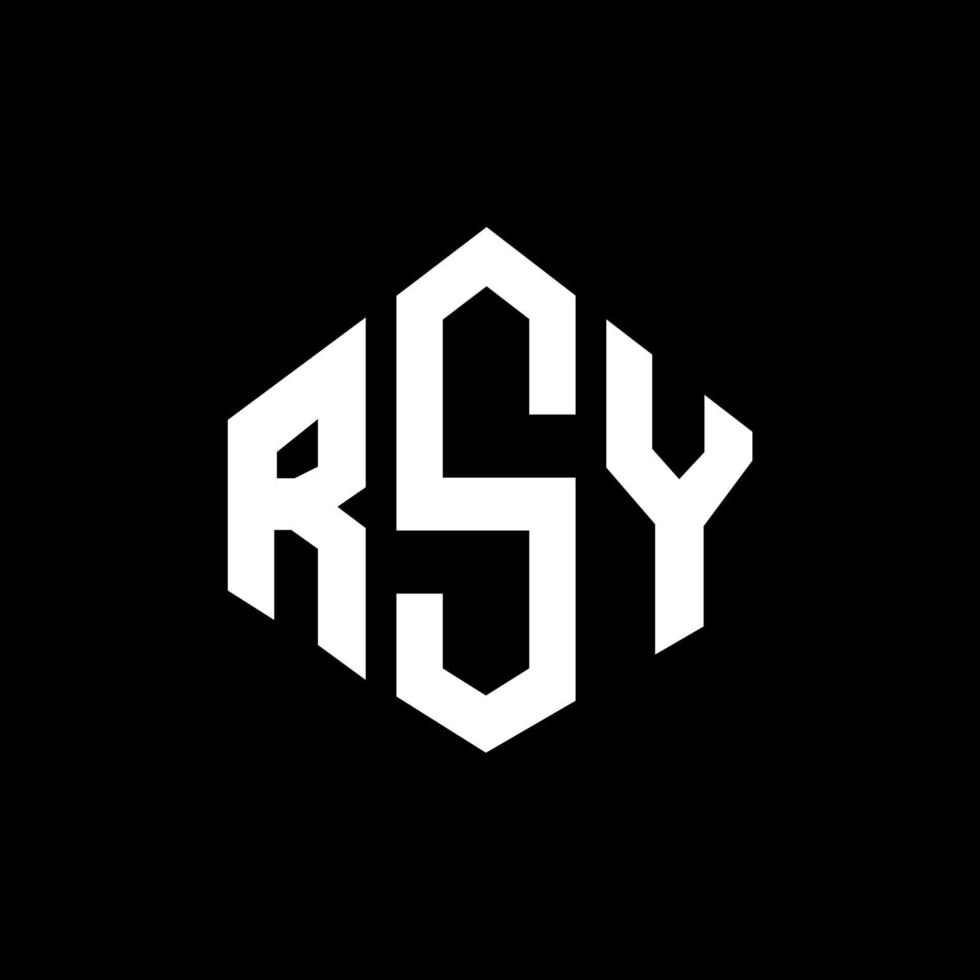 rsy bokstavslogotypdesign med polygonform. rsy polygon och kubform logotypdesign. rsy hexagon vektor logotyp mall vita och svarta färger. rsy monogram, affärs- och fastighetslogotyp.